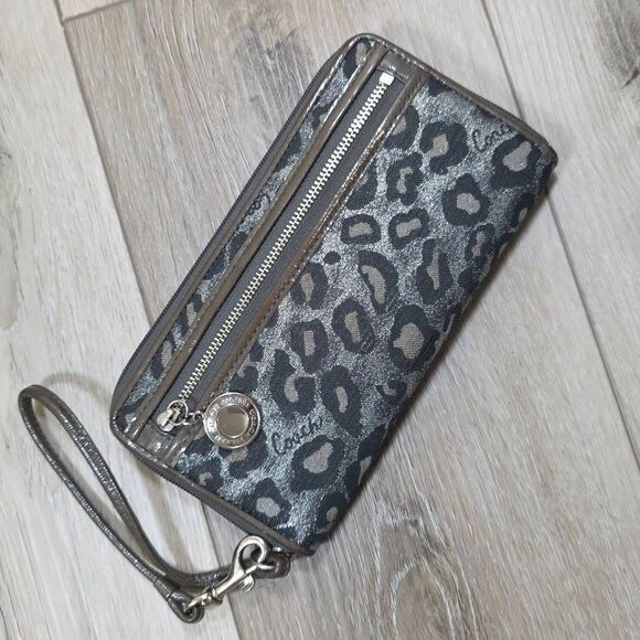 Coach Ashley Ocelot-Print Gallery Style East West Shoulder Bag + Matching Wallet - Picture 15 of 16